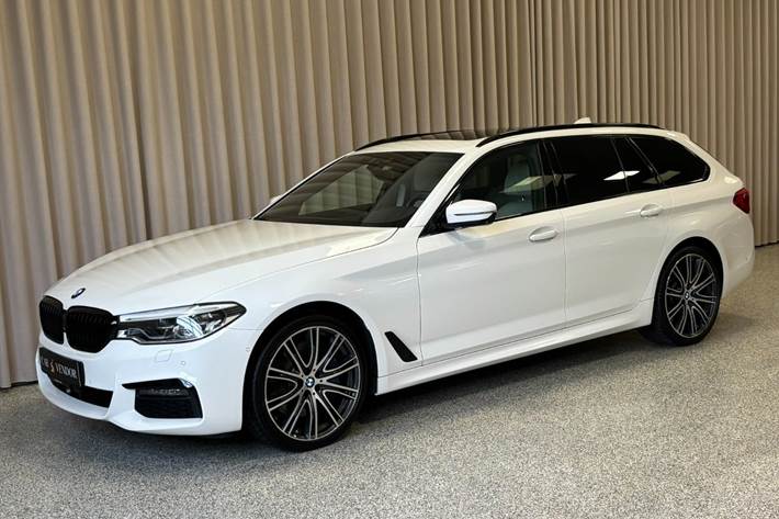 Hvid BMW 540d fra 2019