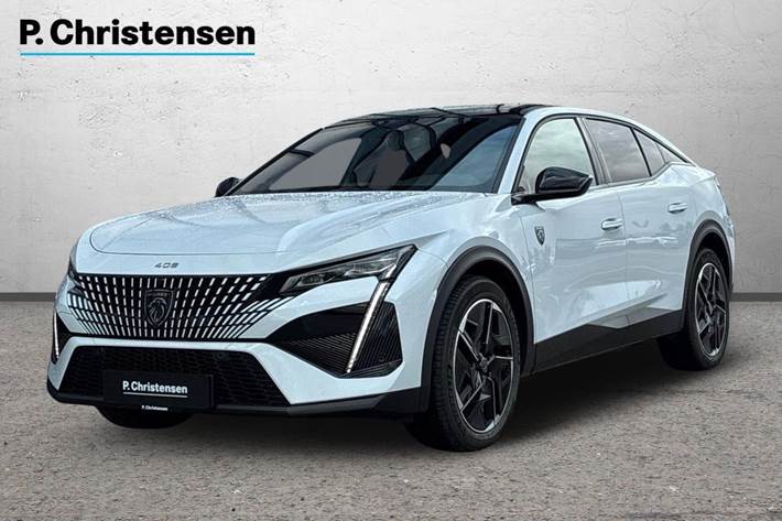 Hvid Peugeot e-408 fra 2025