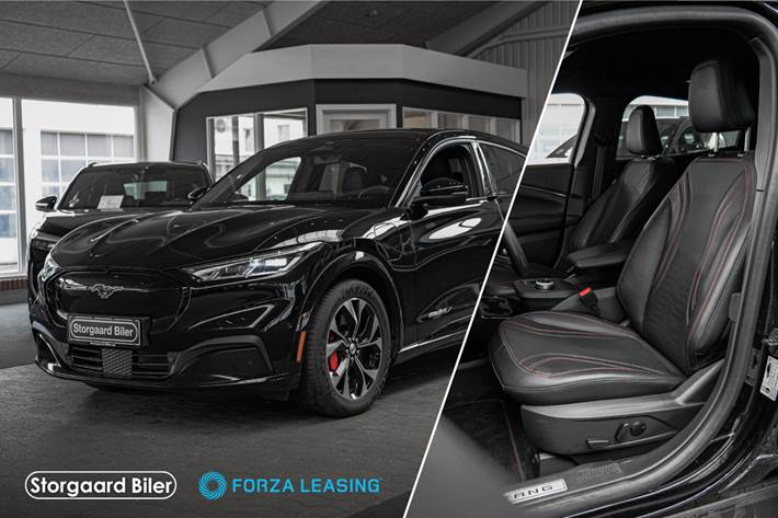 Sort Ford Mustang Mach-E fra 2023 set udefra