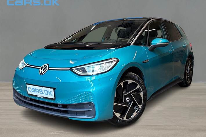 Turquoise VW ID.3 fra 2021 set udefra