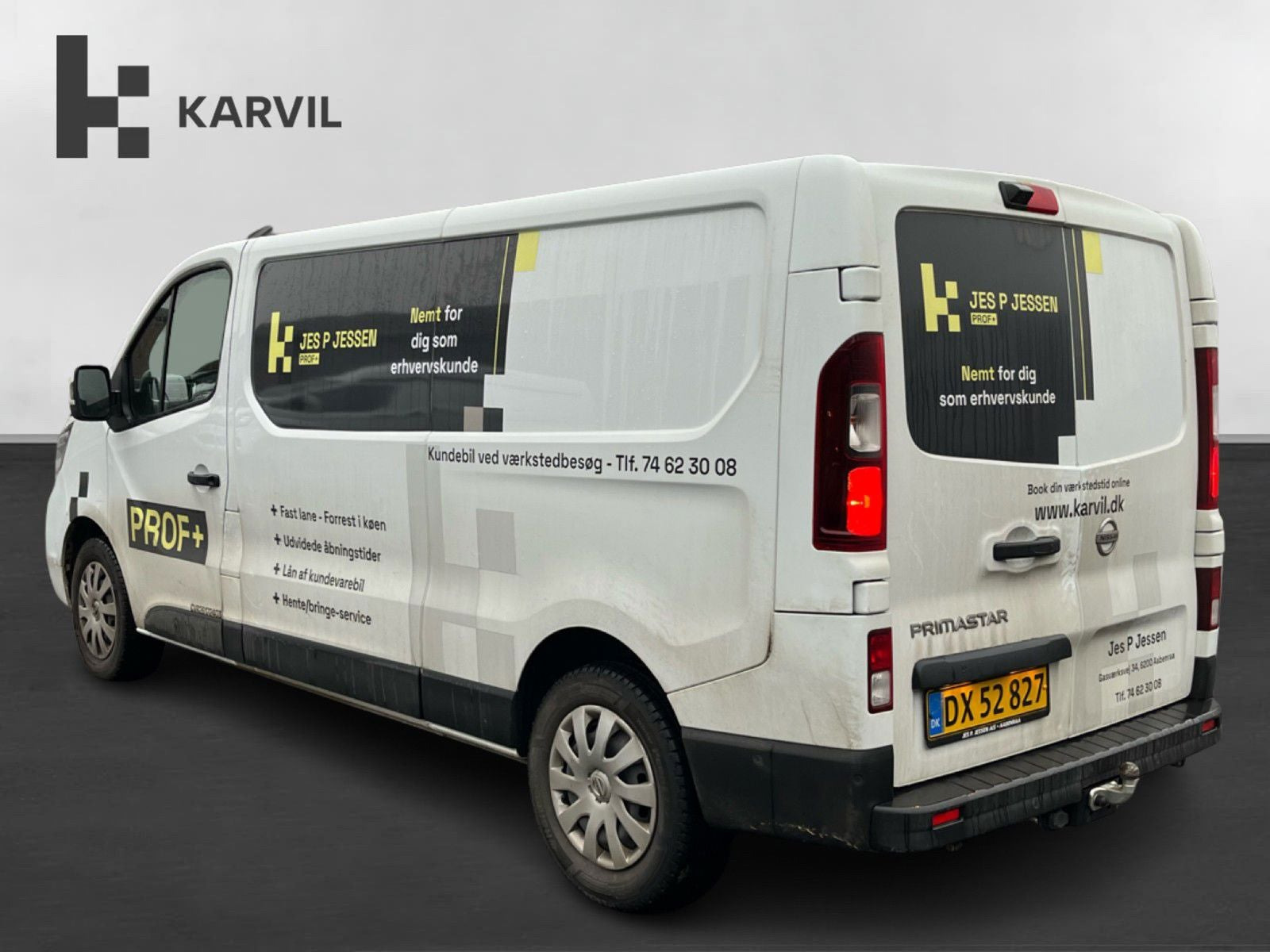 Hvid Nissan Primastar fra 2023