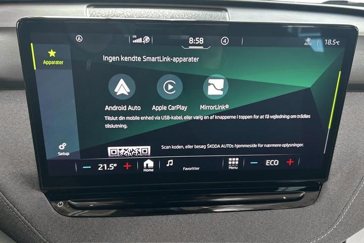 Hvid Skoda Enyaq fra 2023