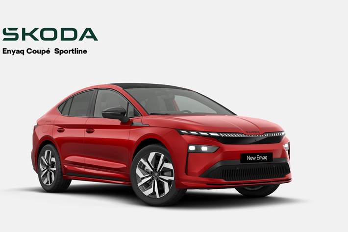 Rød Skoda Enyaq fra 2026