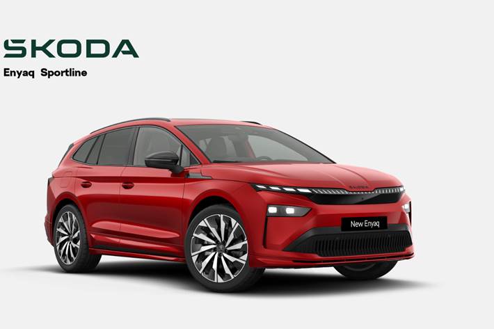 Rød Skoda Enyaq fra 2026
