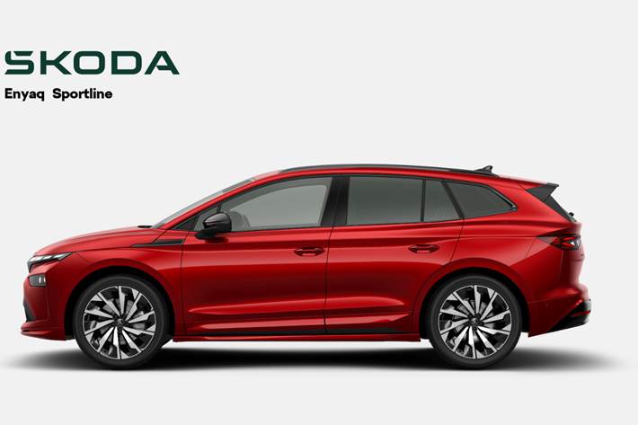 Rød Skoda Enyaq fra 2026