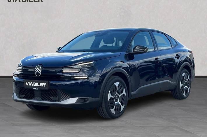 Blå Citroën ë-C4 X fra 2025 set udefra