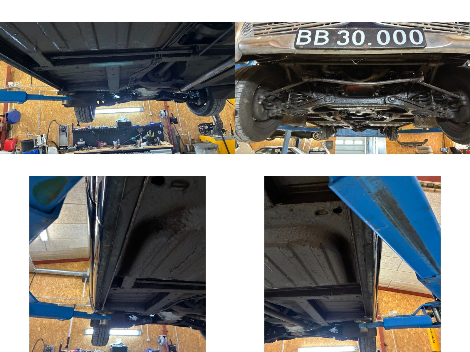 Blå Volvo 121 fra 1969 set udefra