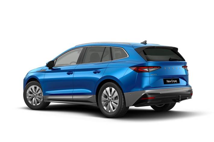 Blå Skoda Enyaq fra 2026