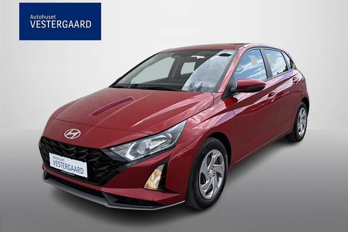 Rød Hyundai i20 fra 2025