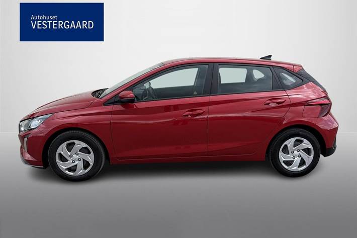 Rød Hyundai i20 fra 2025