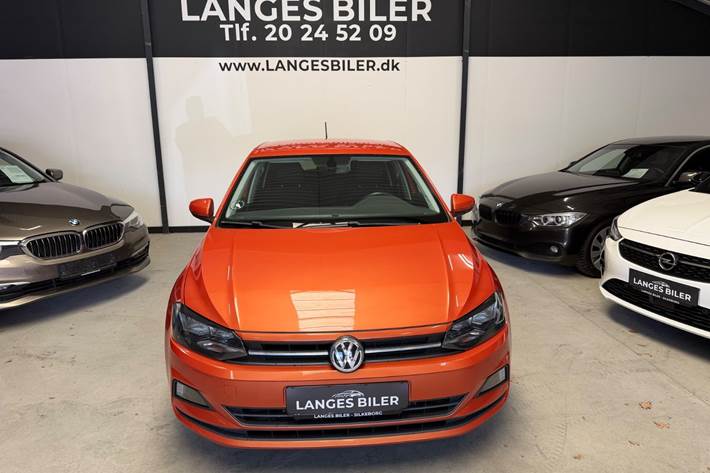 Orange VW Polo fra 2019