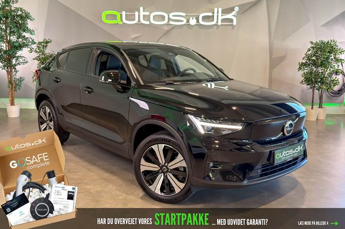 Sort Volvo C40 fra 2023 set udefra
