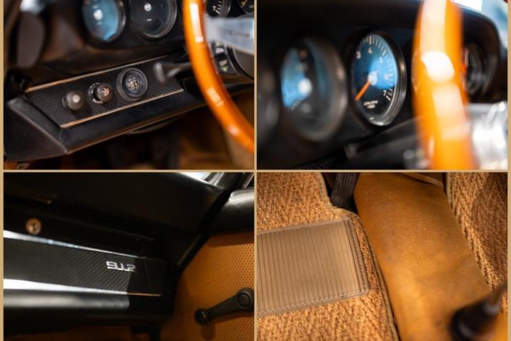 Grøn Porsche 912 fra 1968 set indefra