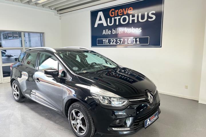 Sort Renault Clio IV fra 2017 set udefra