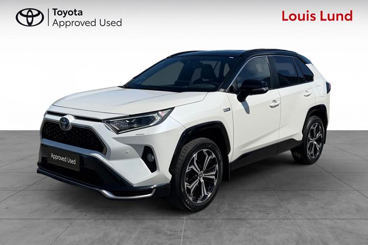 Hvid Toyota RAV4 Plug-in fra 2021 set udefra