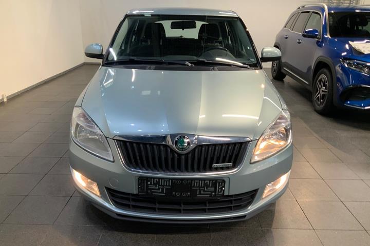 Grøn Skoda Fabia fra 2013