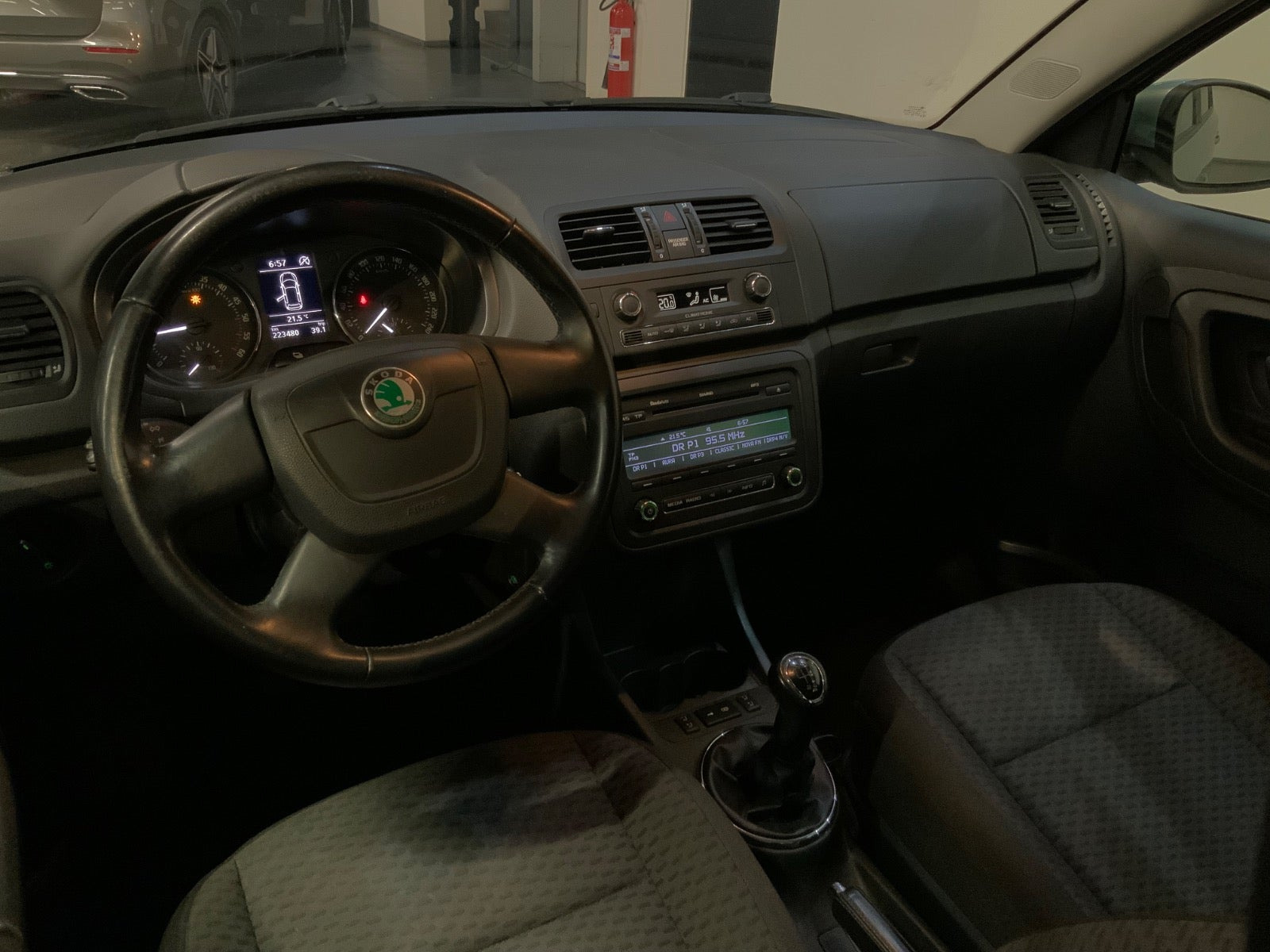Grøn Skoda Fabia fra 2013