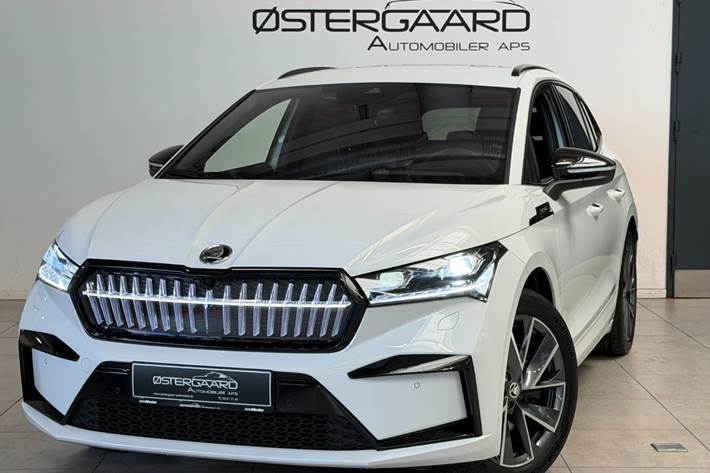Hvid Skoda Enyaq fra 2025
