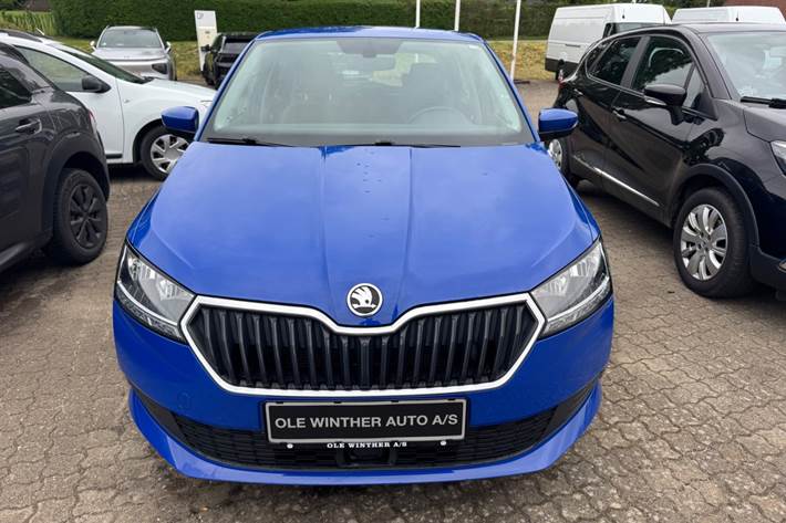 Blå Skoda Fabia fra 2020