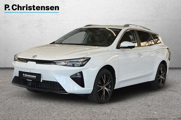 Hvid MG MG5 fra 2023 set udefra