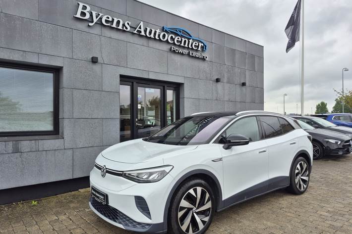 Hvid VW ID.4 fra 2021 set udefra