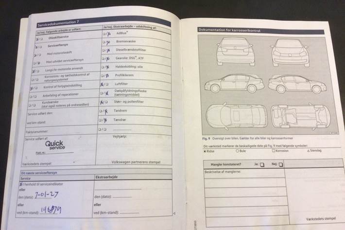 Blå VW Polo fra 2017