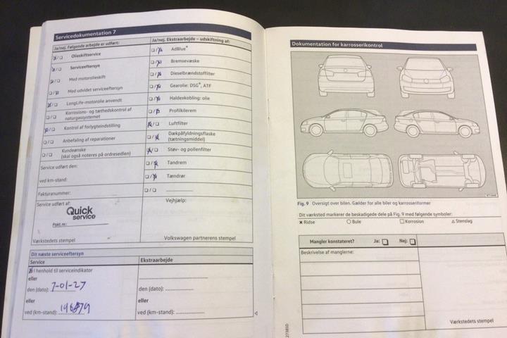 Blå VW Polo fra 2017