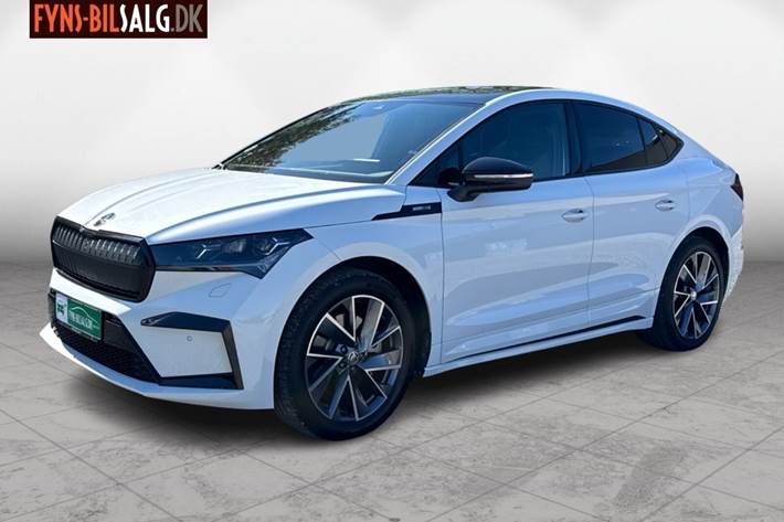 Hvid Skoda Enyaq fra 2024