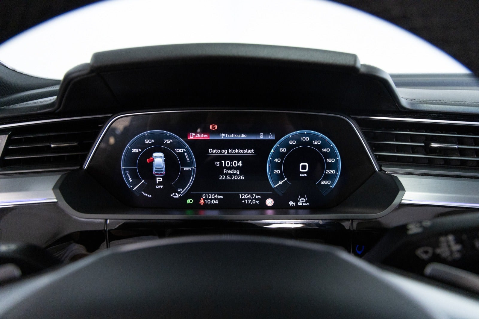 Sort Audi e-tron fra 2023
