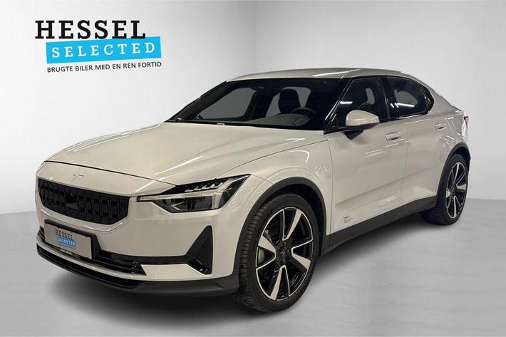 Sølv Polestar 2 fra 2022 set udefra