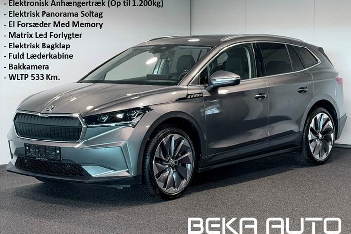 Grå Skoda Enyaq fra 2022
