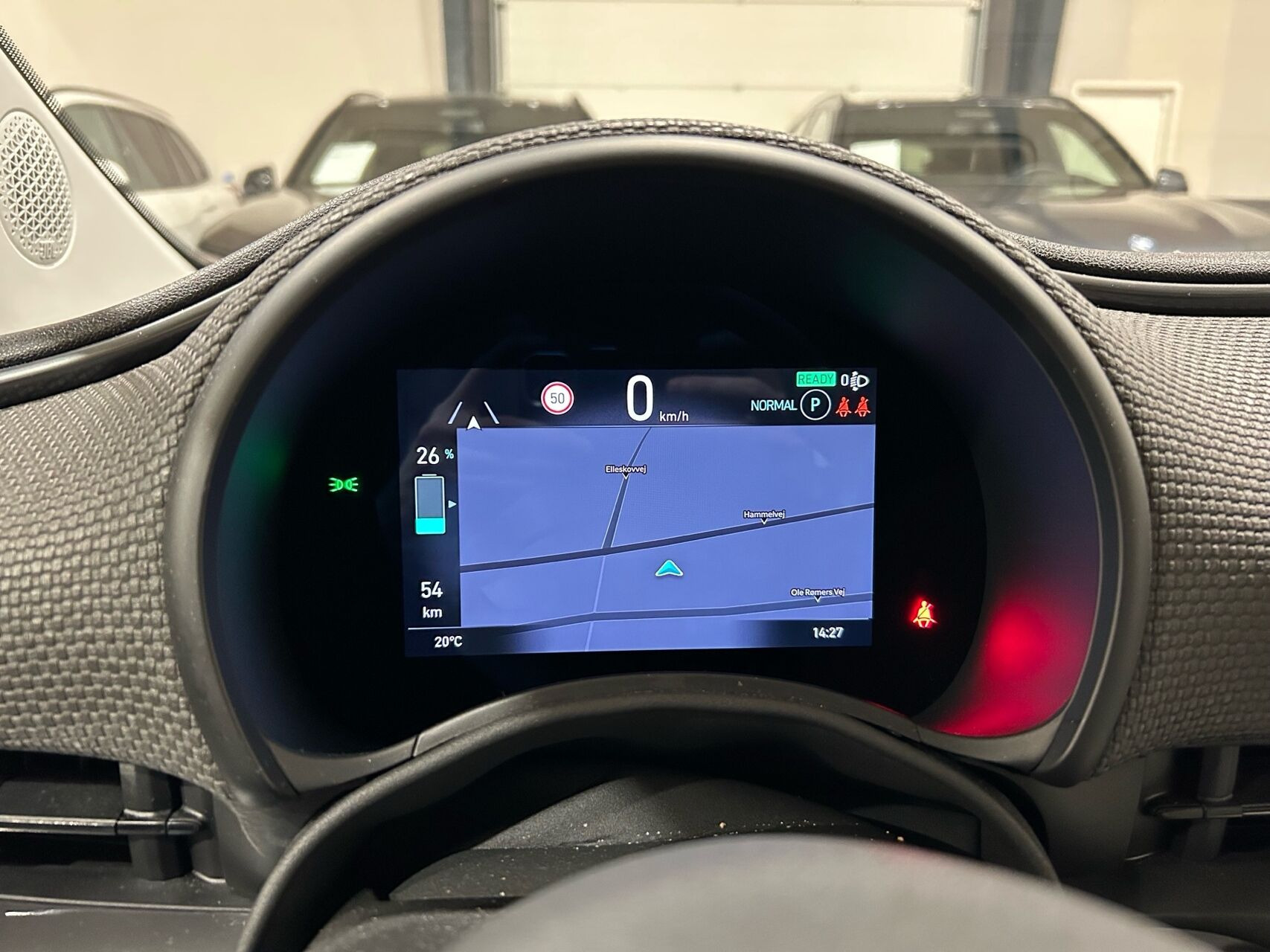 Hvid Fiat 500e fra 2023