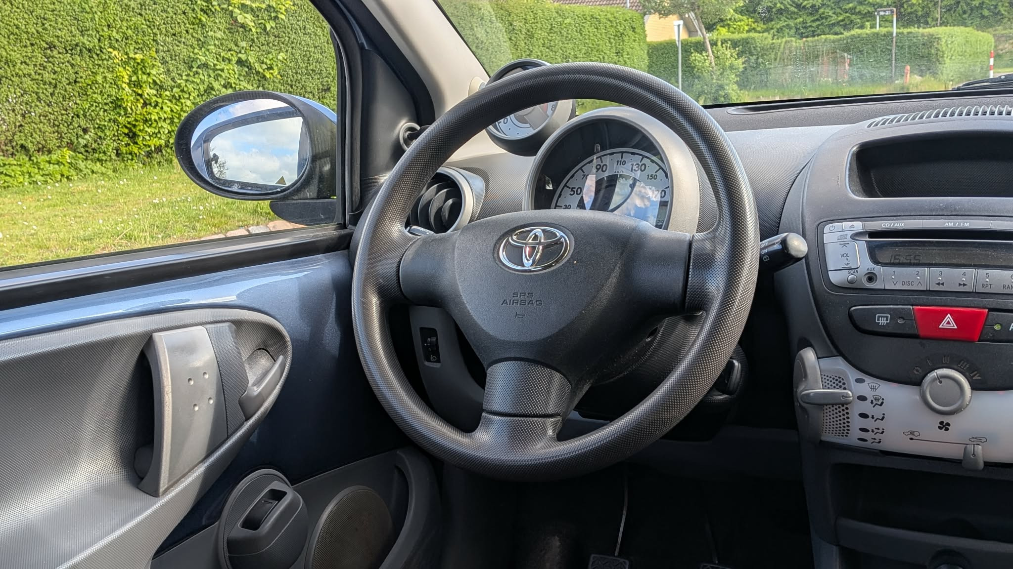 Blå Toyota Aygo fra 2009