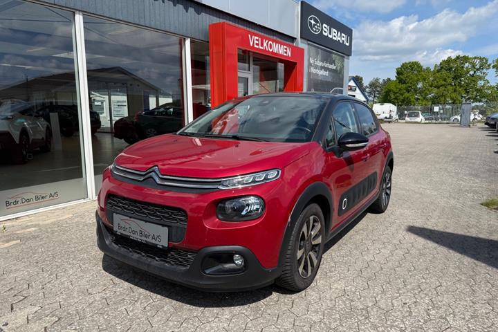 Rød Citroën C3 fra 2019 set udefra