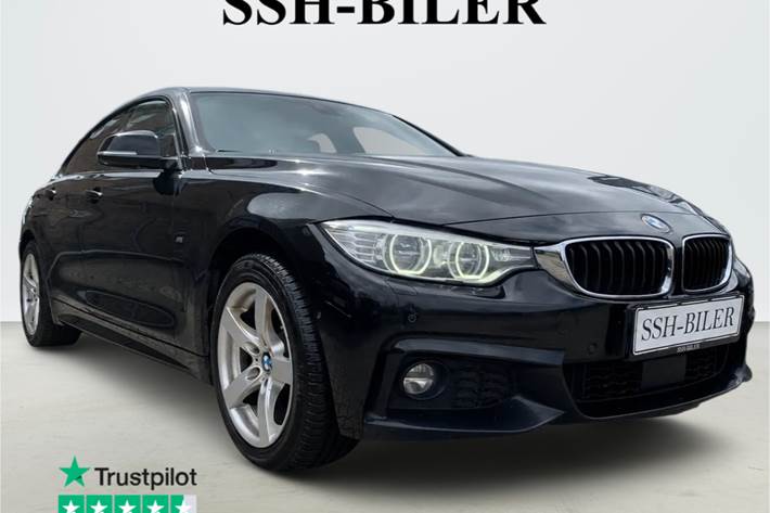 Sort BMW 430d fra 2017 set udefra