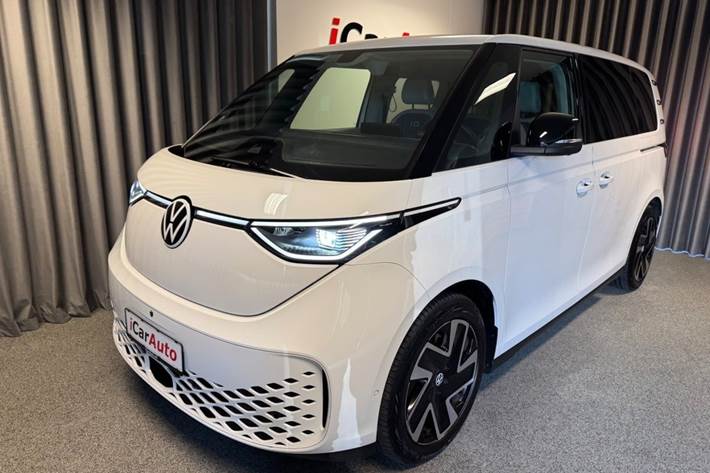 Hvid VW ID.Buzz fra 2023 set udefra