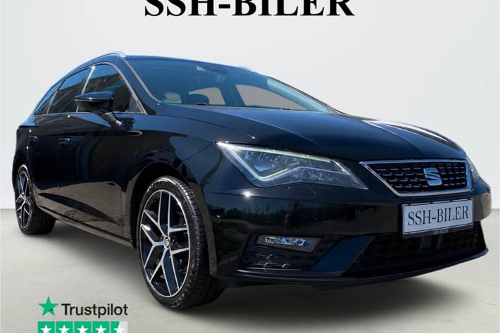 Sort Seat Leon fra 2019 set udefra