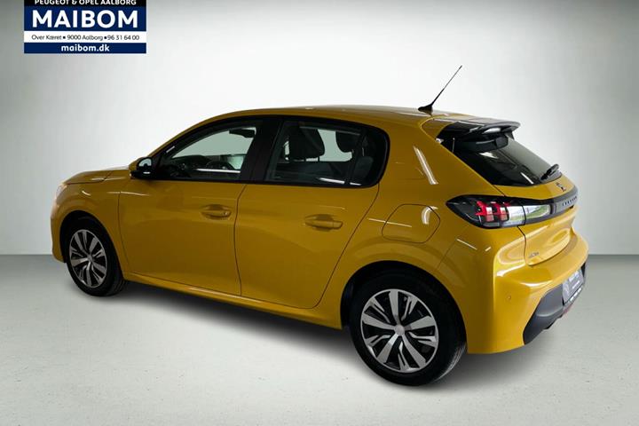 Gul Peugeot 208 fra 2020
