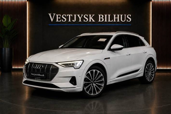Hvid Audi e-tron fra 2020