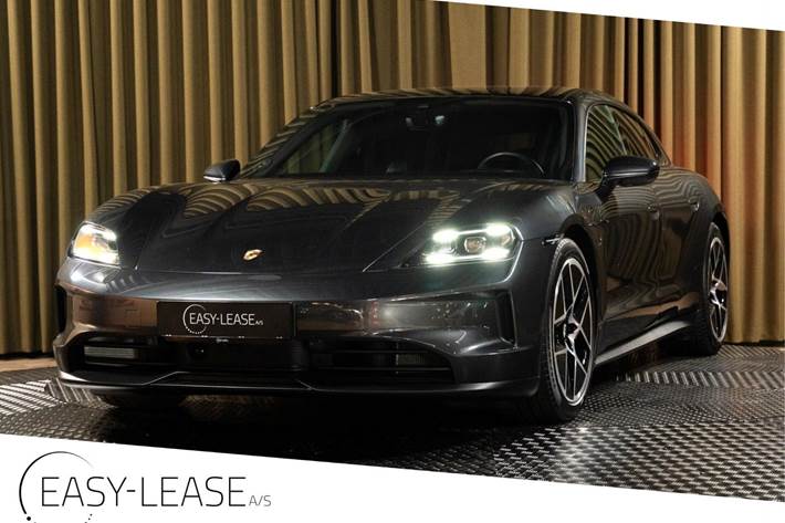 Grå Porsche Taycan fra 2024
