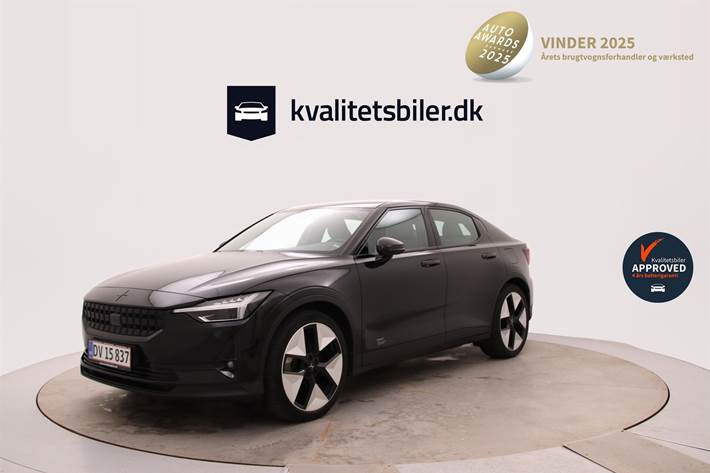 Sort Polestar 2 fra 2022 set udefra