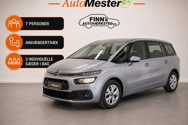 Sølv Citroën Grand C4 SpaceTourer fra 2019 set udefra