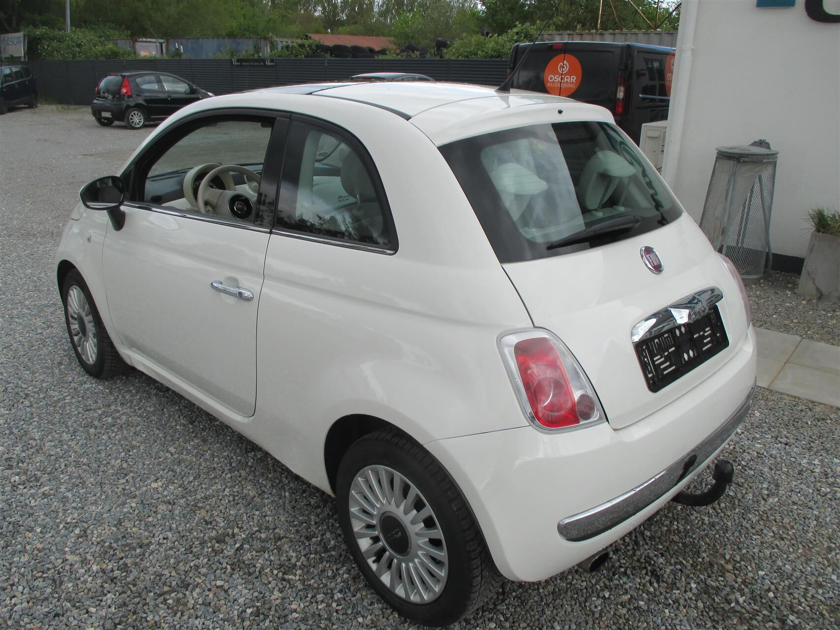 Hvid Fiat 500 fra 2010