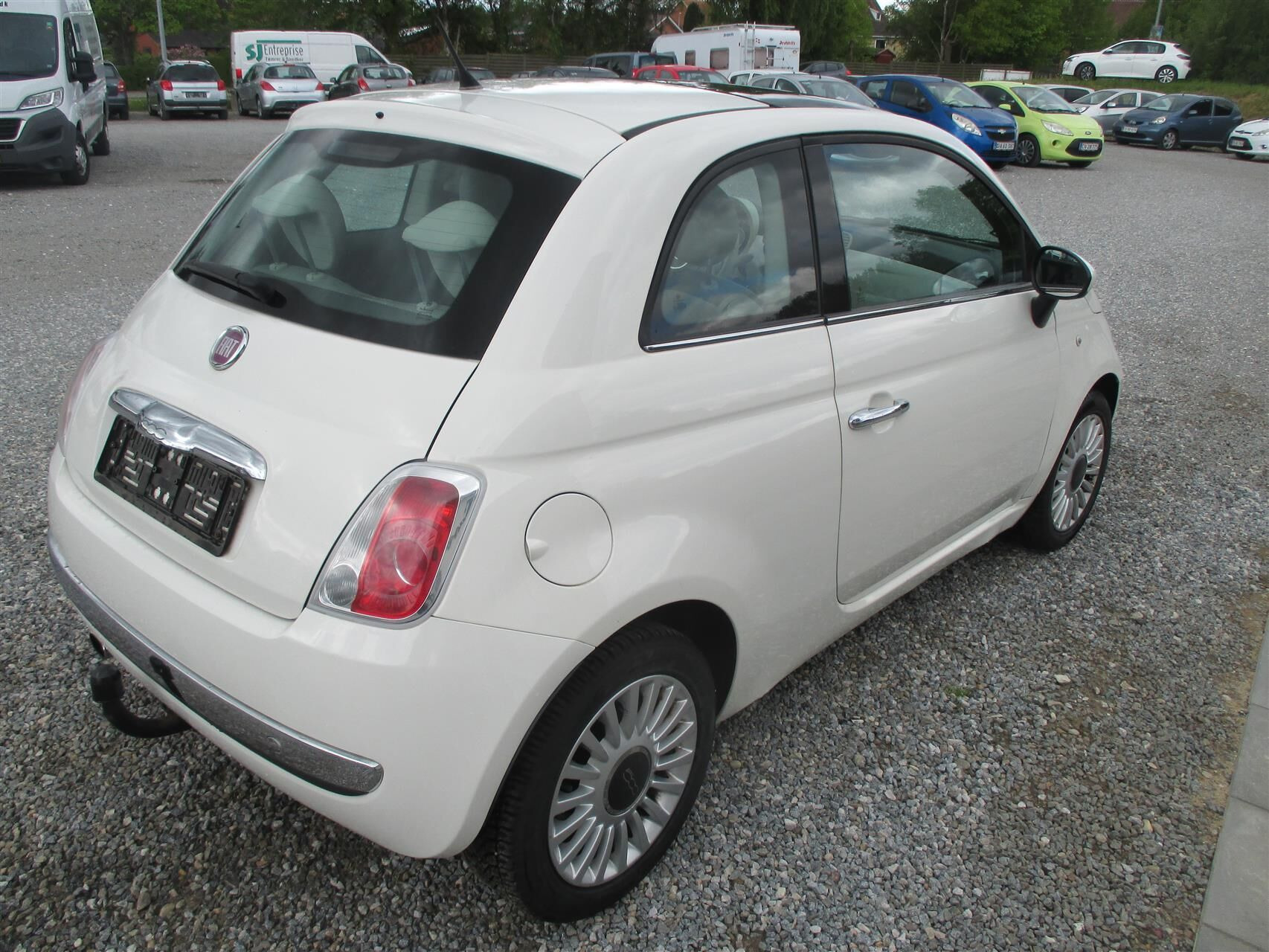 Hvid Fiat 500 fra 2010
