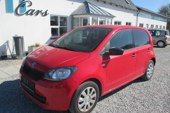 Rød Skoda Citigo fra 2015