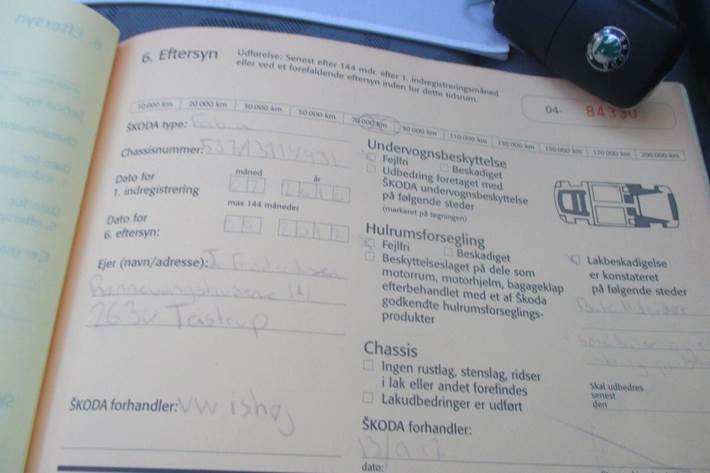 Grå Skoda Fabia fra 2010