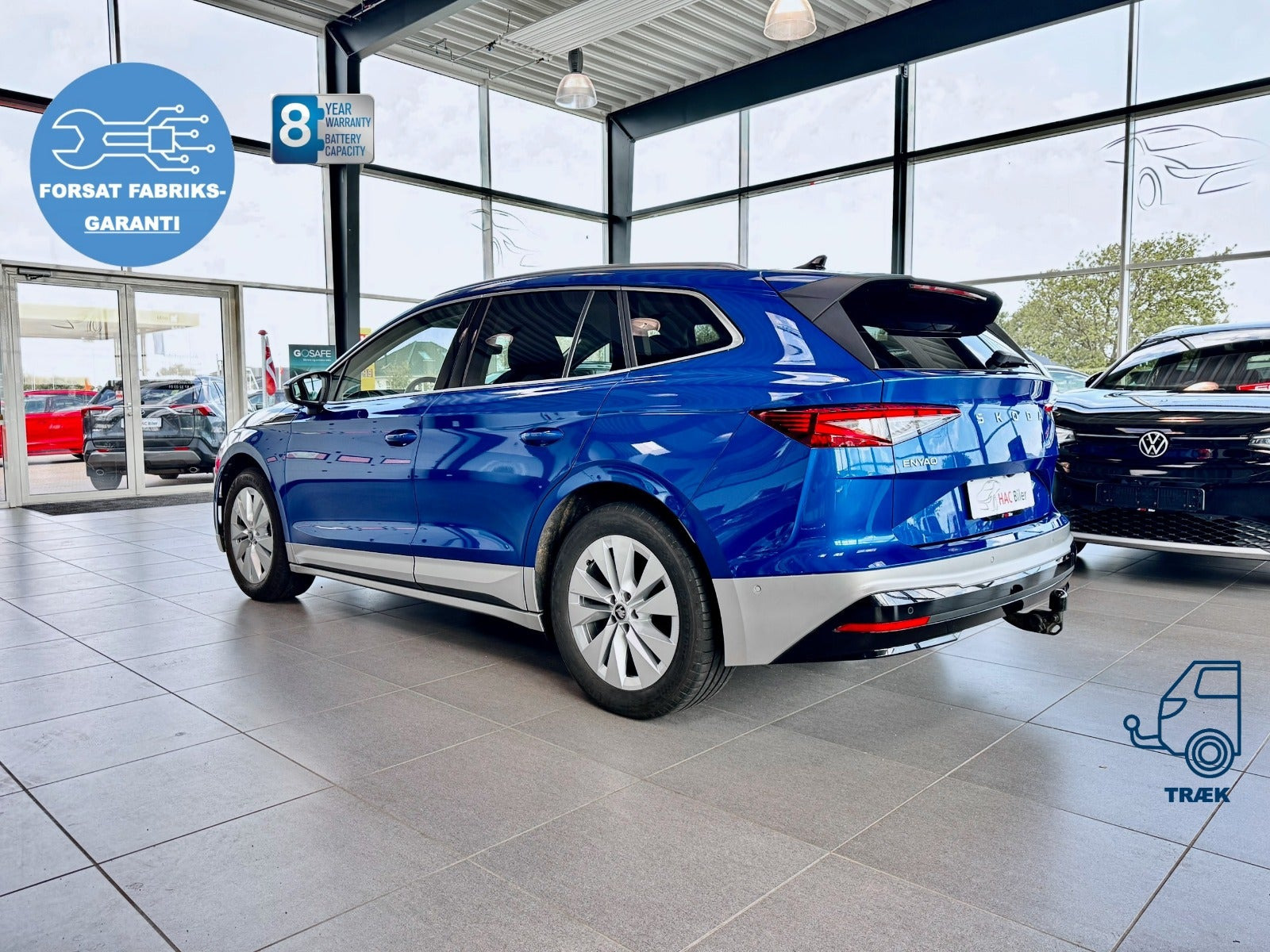 Blå Skoda Enyaq fra 2026