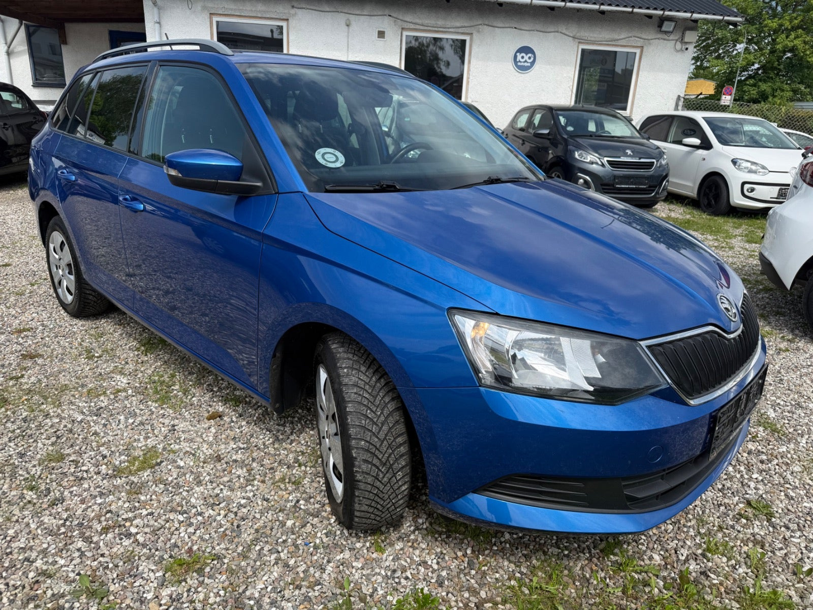 Blå Skoda Fabia fra 2016