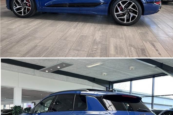 Blå Audi SQ6 e-tron fra 2024