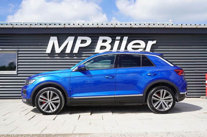 Blå VW T-Roc fra 2019